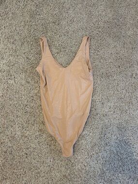 aerie Shimmery Nude Scoop-Back Bodysuit